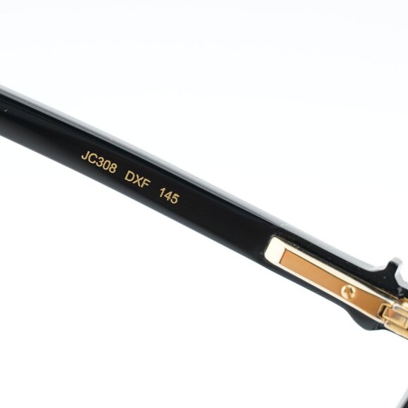 Jimmy Choo JC308 0DXF 00 Eyeglasses Shiny Black/Gold 54mm Square Frame - Picture 7 of 11